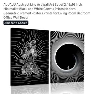 Abstract Black & White Art Wall Decor Set